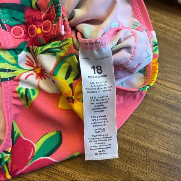 3 for $15 🌈 Carter’s Tropical Long Sleeve Rash Guard One-Piece Swim Suit - Picture 4 of 6